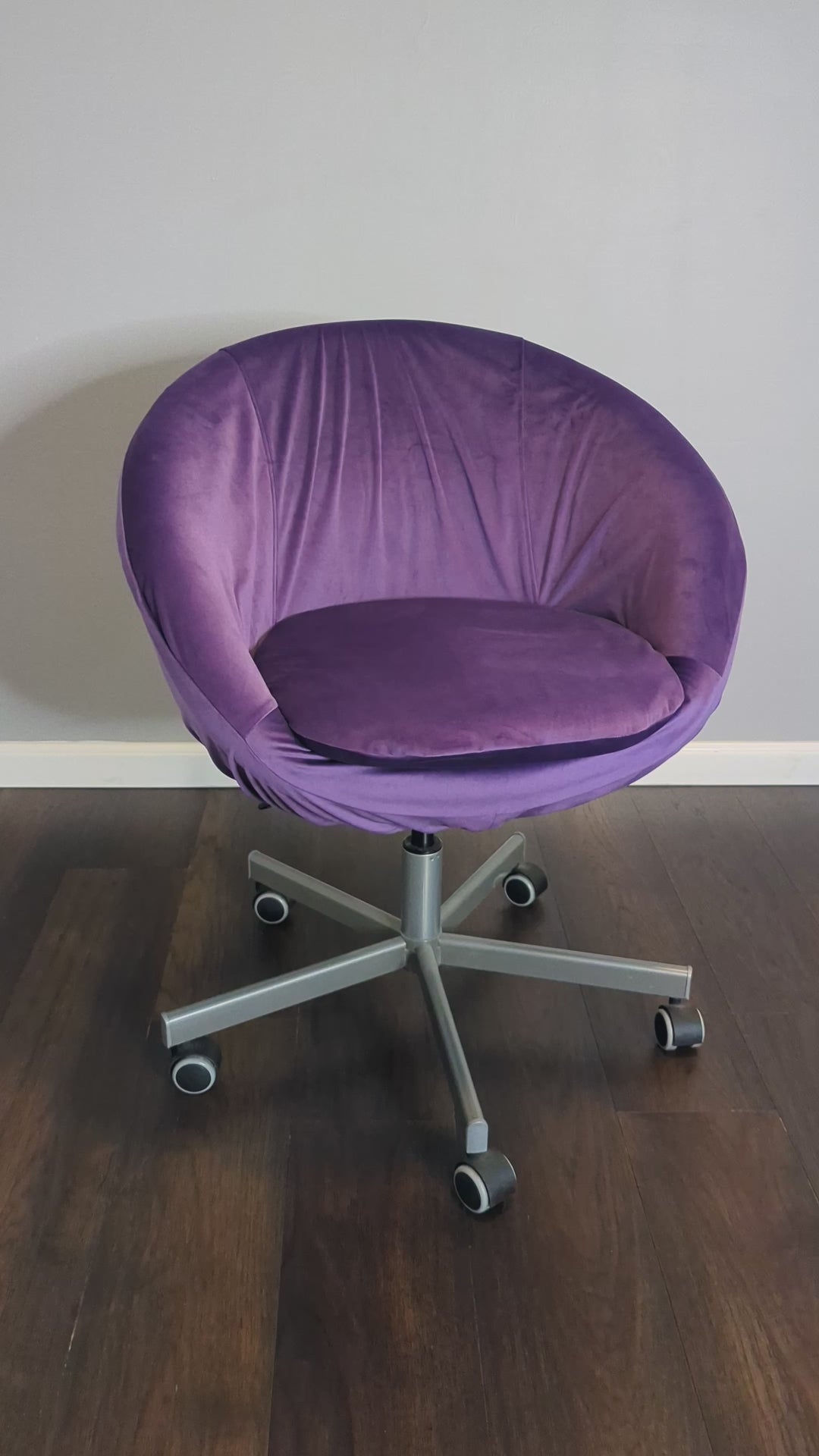 Housse en velours violet, compatible avec IKEA SKRUVSTA